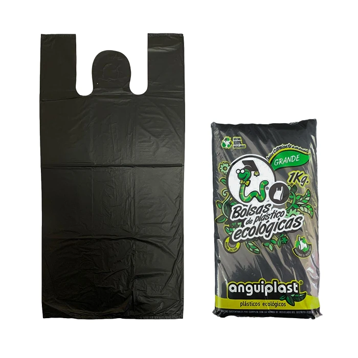 BOLSA DE CAMISETA COLOR NEGRA GDE "ANGUIPLAST"